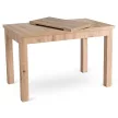 Masă de dining extensibilă în culoarea stejar Artisan. SKUBI 120–160 cm