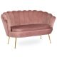 Canapea ZENDAYA roz cu tapițerie textilă