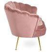 Canapea ZENDAYA roz cu tapițerie textilă