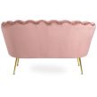 Canapea ZENDAYA roz cu tapițerie textilă