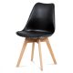 Scaun modern Monza scandinav Multicolor din piele textilă Perna scaunului 