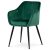 Fotoliu modern din catifea / Scaun de Culoare verde smarald Picioare metalice Pika