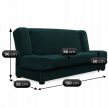 Canapea extensibilă culoare verde, tapițerie velur PIANO