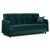 Canapea rabatabilă culoare verde, tapițerie catifea TIVOLI