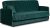 Canapea rabatabilă culoare verde, tapițerie catifea PORTO