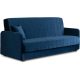Canapea rabatabilă culoare albastru închis, tapițerie catifea PORTO