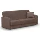 Canapea extensibilă Porto maro cu tapițerie catifea