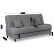 Canapea extensibilă culoare gri NEPAL