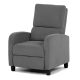 Fotoliu De Relaxare Și TV Culoare Gri,Material Catifea Matlasată, Reglabil Manual, Rabatalil, TV-4011