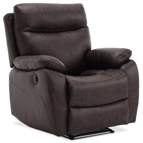 Fotoliu De Relazare Și Televizor, Electric 1 Motor ,  Tapițat CuTextil Maro, 240V
