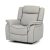 Fotoliu relax cu control electric, tapițerie din piele ecologică de culoarea trufei
