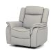 Fotoliu relax cu control electric, tapițerie din piele ecologică de culoarea trufei