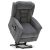 Fotoliu relax si TV cu control electric, functie stand-up, tapiterie din stofa gri, 2 motoare