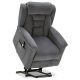 Fotoliu relax si TV cu control electric, functie stand-up, tapiterie din stofa gri, 2 motoare