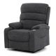 Fotoliu de relaxare electric și TV, 1 motor, tapițerie gri, încărcare wireless pentru telefoane mobile