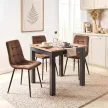 Masă extensibilă dining 80–200 cm, culoare stejar craft/negru BEN