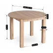 Masă de dining extensibilă 102–142 cm, finisaj stejar artisan HARRY