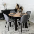 Masă extensibilă de dining 102–142 cm, culoare stejar craft/negru HARRY
