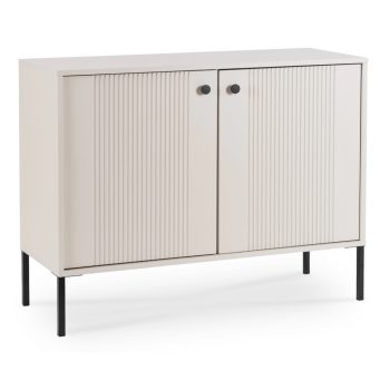   Comodă 104 cm, două uși, fronturi riflate, culoare cașmir SOFT