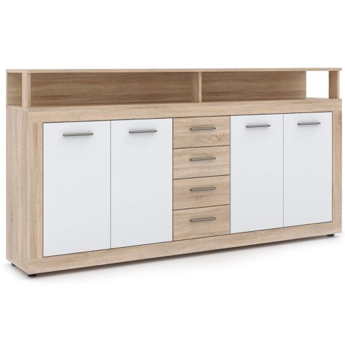 Comodă BLAGO 190 cm stejar sonoma și alb