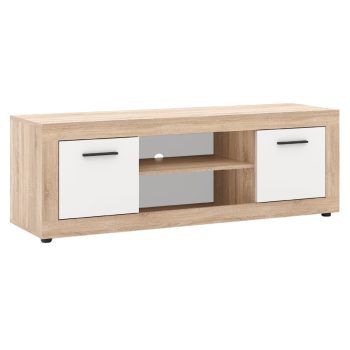 Comodă TV BLAGO 140 cm stejar sonoma și alb
