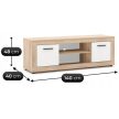 Comodă TV BLAGO 140 cm stejar sonoma și alb
