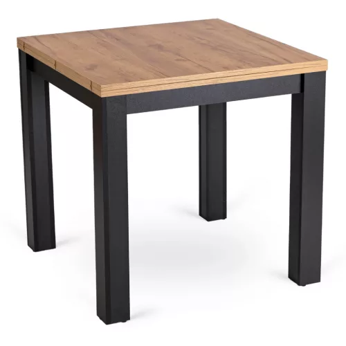 Masă extensibilă de dining 80–160 cm, culoare stejar craft/negru MAX