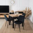 Masă extensibilă de dining 80–160 cm, culoare stejar craft/negru MAX