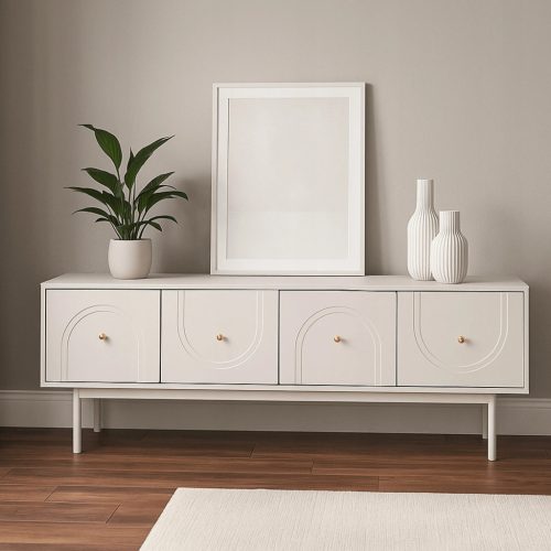 Comodă TV 155 cm, finisaj cașmir MARLEN