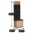 Set mobilier hol 60 cm stejar artisan/grafit – MODENA