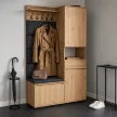 Set mobilier hol 120 cm stejar artisan/grafit – MODENA