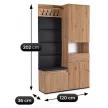 Set mobilier hol 120 cm stejar artisan/grafit – MODENA
