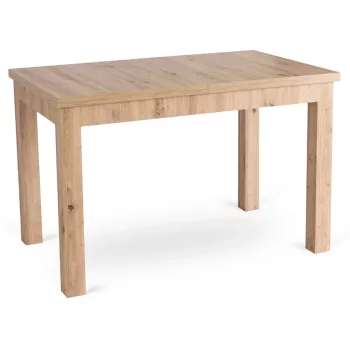   Masă de dining extensibilă 120–160 cm, finisaj stejar artisan SKUBI