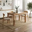 Masă de dining extensibilă 120–160 cm, finisaj stejar artisan SKUBI