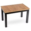 Masă extensibilă dining SKUBI 120–160 cm stejar craft și negru