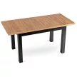Masă extensibilă dining SKUBI 120–160 cm stejar craft și negru
