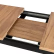 Masă extensibilă dining SKUBI 120–160 cm stejar craft și negru