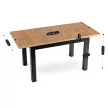 Masă extensibilă dining SKUBI 120–160 cm stejar craft și negru