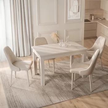 Masă extensibilă SKUBI 120-160 cm – culoare cașmir