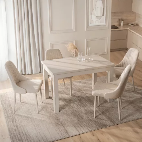 Masă extensibilă SKUBI 120-160 cm – culoare cașmir