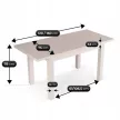 Masă extensibilă SKUBI 120-160 cm – culoare cașmir