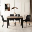 Masă extensibilă SKUBI 120-160 cm nuc-negru