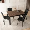 Masă extensibilă SKUBI 120-160 cm nuc-negru