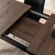 Masă extensibilă SKUBI 120-160 cm nuc-negru
