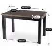 Masă extensibilă SKUBI 120-160 cm nuc-negru