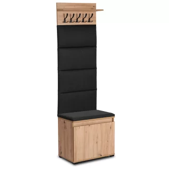 Set mobilier hol 60 cm stejar artisan/grafit – VENORNA