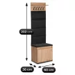 Set mobilier hol 60 cm stejar artisan/grafit – VENORNA