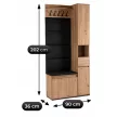 Set mobilier hol 90 cm stejar artisan/grafit – VENORNA