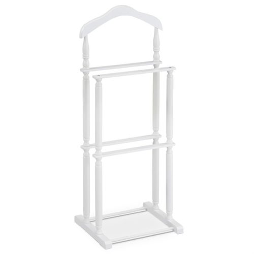 Umeraș practic pentru cameră, model 20652-04 WT, din lemn masiv, culoare albă.