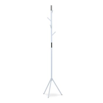   Cuier modern, înălțime 179 cm, structură metalică, lac alb mat, capacitate 6 kg